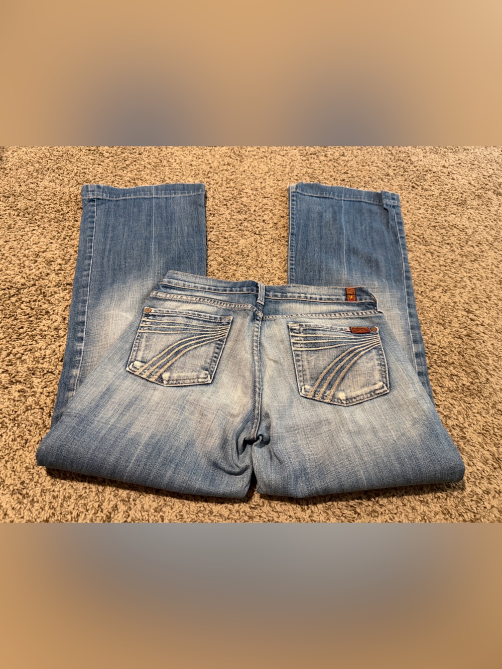 7 for All Mankind DOJO Light Blue Denim Jeans, SIZE 28